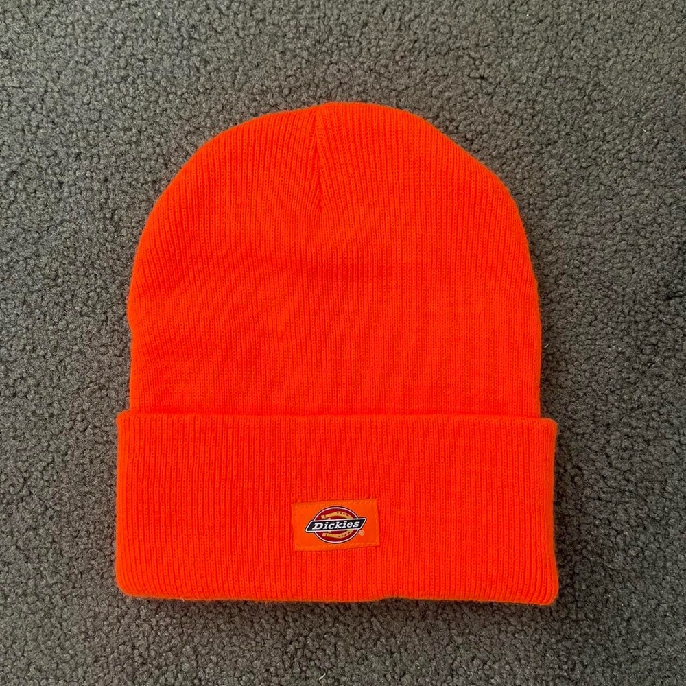 dickies neon orange beanie